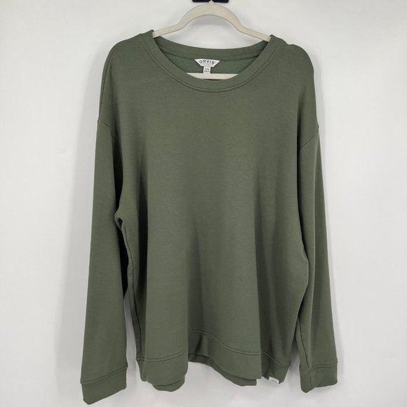 Orvis Long Sleeve Pullover Crewneck Sweatshirt Men's XL Green Modal soft gorpcor - Picture 1 of 10